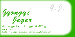 gyongyi jeger business card